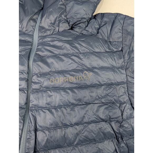 Noronna Women's Trollveggen Down800 Hooded Infinity Puffer Jacket Blue Small - Picture 4 of 15
